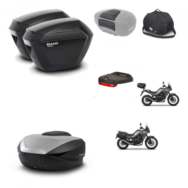 SHAD SH59 trunk + mounting bracket sh23 suitcases accessories 59L KIT-477328