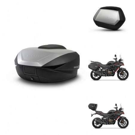 SHAD SH35 PREMIUM suitcases + mounting bracket SH59 trunk 59L KIT-477335