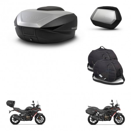 SHAD Maletas SH35 PREMIUM + soporte montaje baul SH59 accesorios 59L KIT-477336