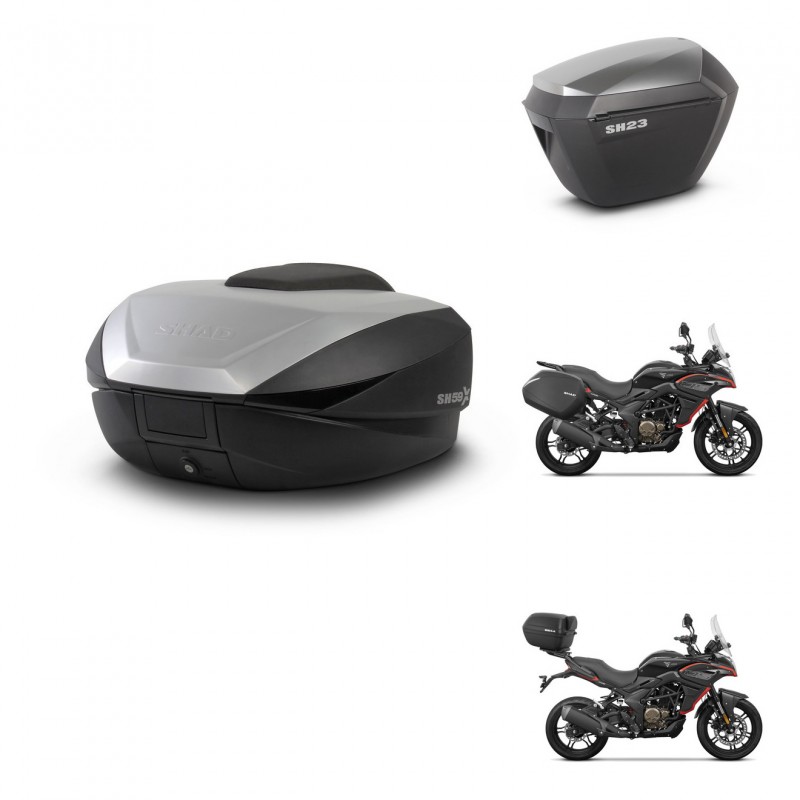 SHAD Maletas sh23 alu + soporte montaje baul SH59 59L KIT-477337