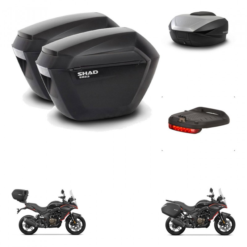 SHAD SH59 trunk + mounting bracket sh23 suitcases accessories 59L KIT-477340