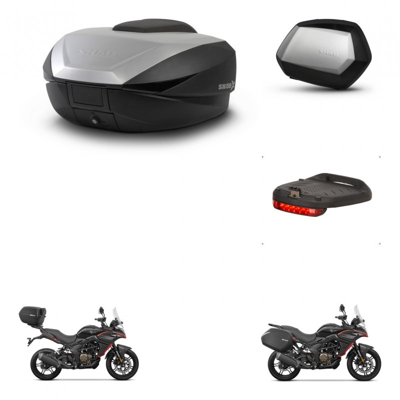 SHAD SH35 PREMIUM suitcases + mounting bracket SH59 trunk accessories 59L KIT-477341