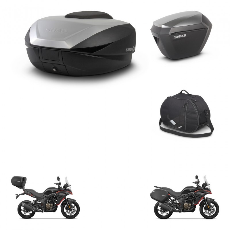 SHAD Maletas sh23 alu + soporte montaje baul SH59 accesorios 59L KIT-477349