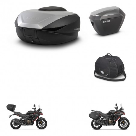 SHAD Maletas sh23 alu + soporte montaje baul SH59 accesorios 59L KIT-477349