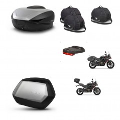 SHAD Maletas SH35 PREMIUM + soporte montaje baul SH59 accesorios 59L KIT-477354