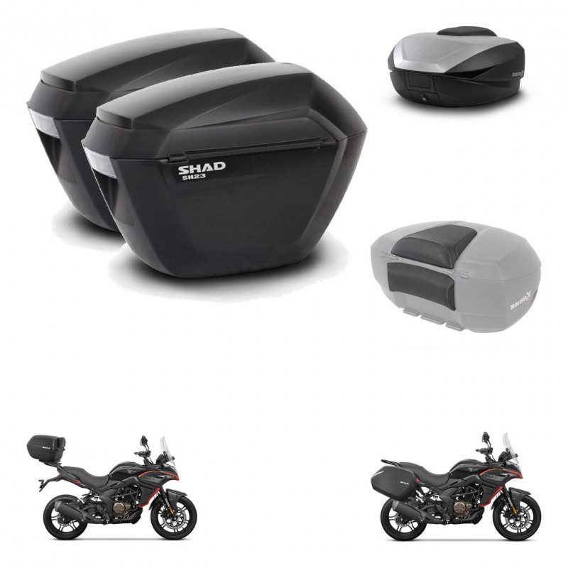 SHAD SH59 trunk + mounting bracket sh23 suitcases accessories 59L KIT-477358