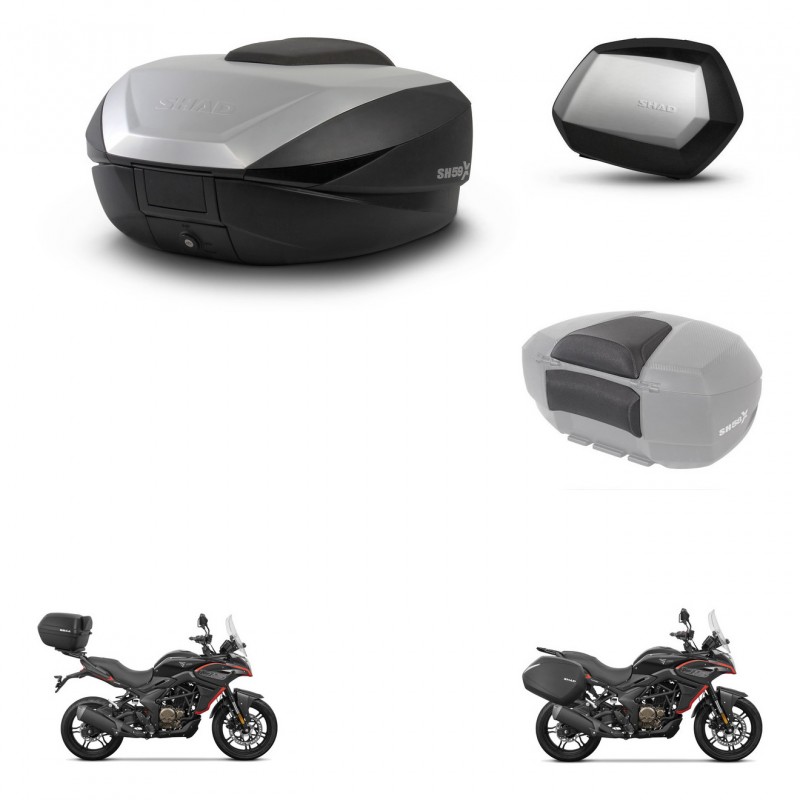 SHAD SH35 PREMIUM suitcases + mounting bracket SH59 trunk accessories 59L KIT-477359