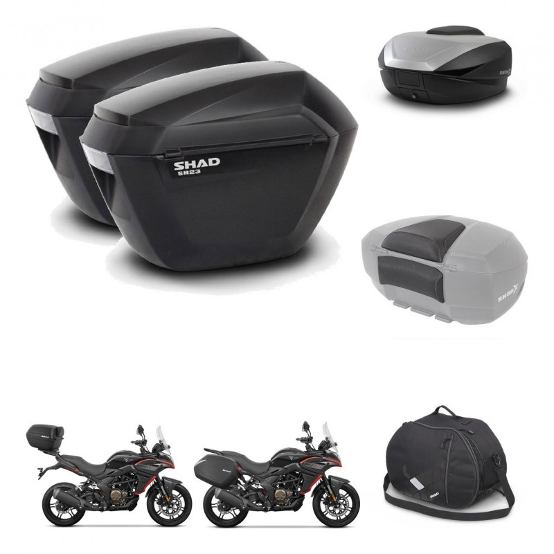SHAD SH59 trunk + mounting bracket sh23 suitcases accessories 59L KIT-477370