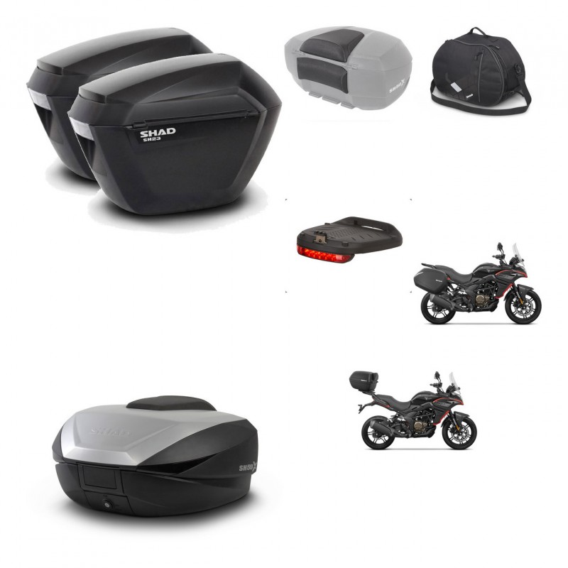 SHAD SH59 trunk + mounting bracket sh23 suitcases accessories 59L KIT-477376
