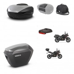 SHAD SH23 alu suitcases + mounting bracket SH59 trunk accessories 59L KIT-477379