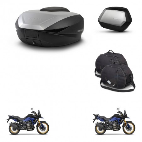 SHAD Maletas SH35 PREMIUM + soporte montaje baul SH59 accesorios 59L KIT-477384