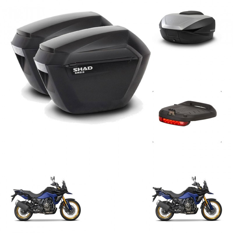 SHAD SH59 trunk + mounting bracket sh23 suitcases accessories 59L KIT-477388