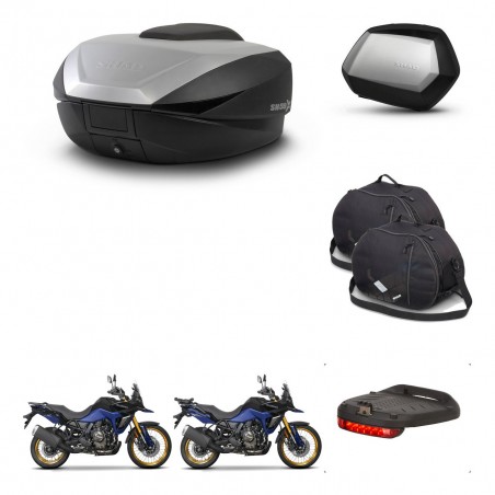 SHAD Maletas SH35 PREMIUM + soporte montaje baul SH59 accesorios 59L KIT-477390