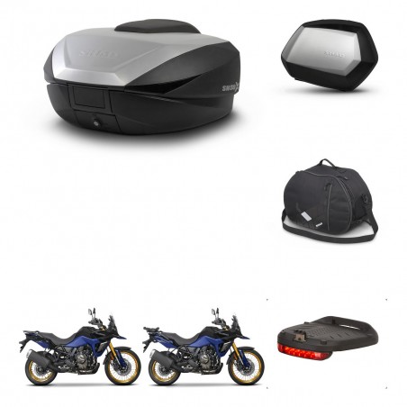 SHAD Maletas SH35 PREMIUM + soporte montaje baul SH59 accesorios 59L KIT-477401