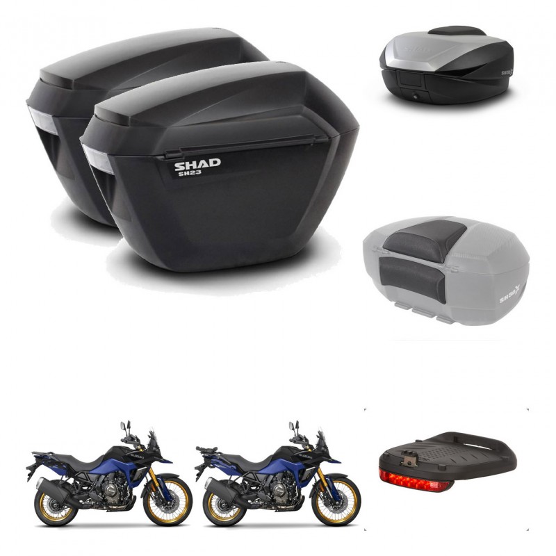 SHAD SH59 trunk + mounting bracket sh23 suitcases accessories 59L KIT-477412