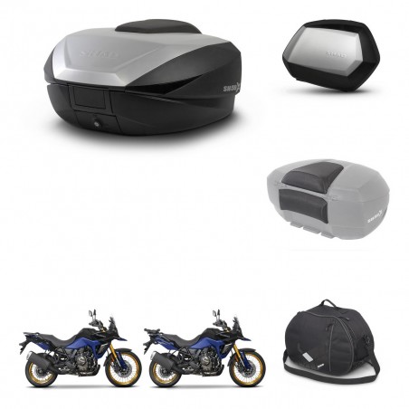 SHAD Maletas SH35 PREMIUM + soporte montaje baul SH59 accesorios 59L KIT-477419