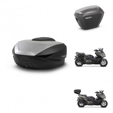 SHAD Maletas sh23 alu + soporte montaje baul SH59 59L KIT-477481