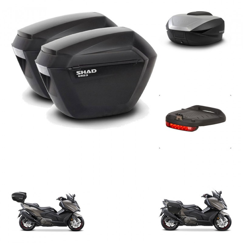 SHAD SH59 trunk + mounting bracket sh23 suitcases accessories 59L KIT-477484