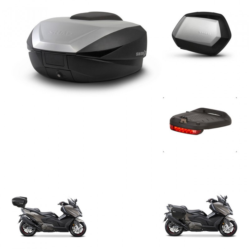 SHAD SH35 PREMIUM suitcases + mounting bracket SH59 trunk accessories 59L KIT-477485