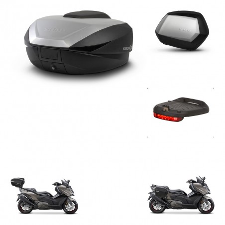SHAD Maletas SH35 PREMIUM + soporte montaje baul SH59 accesorios 59L KIT-477485