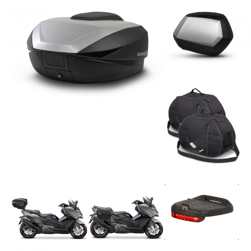 SHAD SH35 PREMIUM suitcases + mounting bracket SH59 trunk accessories 59L KIT-477486