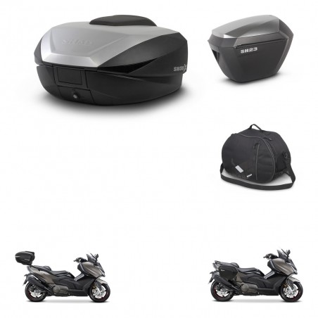 SHAD Maletas sh23 alu + soporte montaje baul SH59 accesorios 59L KIT-477493