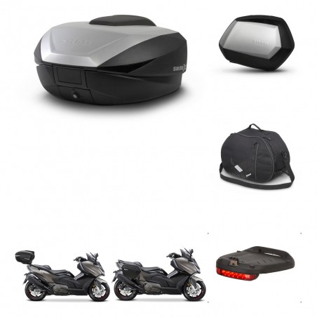 SHAD Maletas SH35 PREMIUM + soporte montaje baul SH59 accesorios 59L KIT-477497