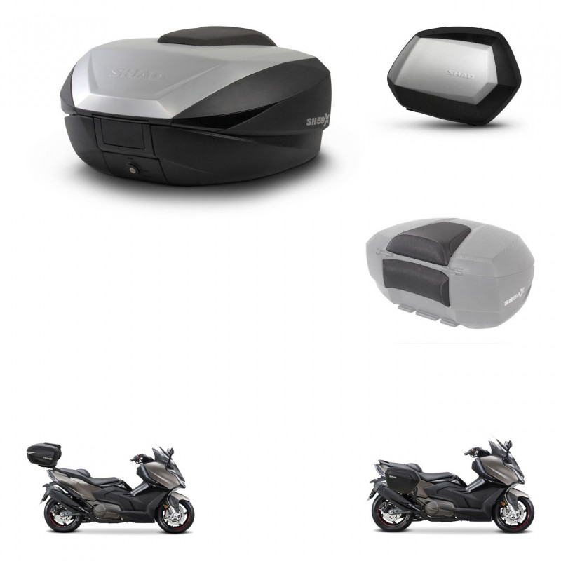 SHAD Maletas SH35 PREMIUM + soporte montaje baul SH59 accesorios 59L KIT-477503