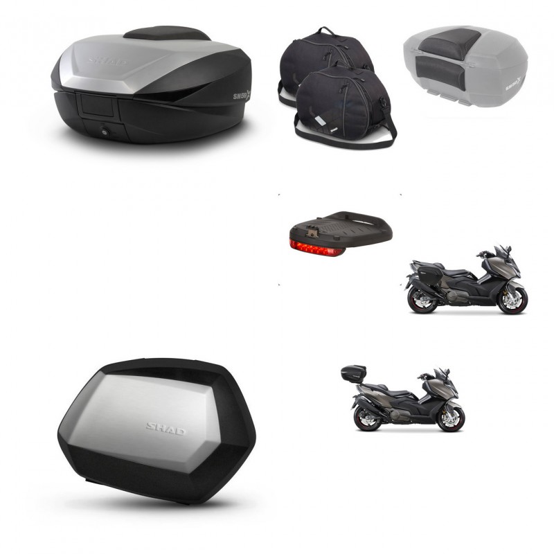 SHAD SH35 PREMIUM suitcases + mounting bracket SH59 trunk accessories 59L KIT-477510