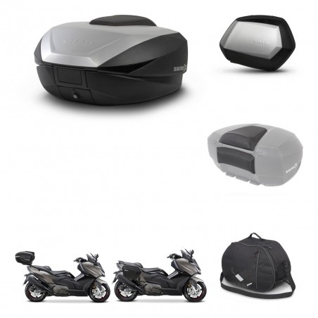 SHAD SH35 PREMIUM suitcases + mounting bracket SH59 trunk accessories 59L KIT-477515