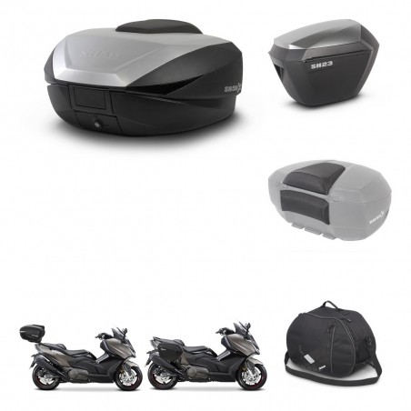 SHAD Maletas sh23 alu + soporte montaje baul SH59 accesorios 59L KIT-477517