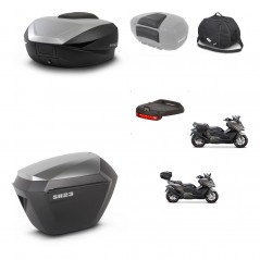 SHAD SH23 alu suitcases + mounting bracket SH59 trunk accessories 59L KIT-477523