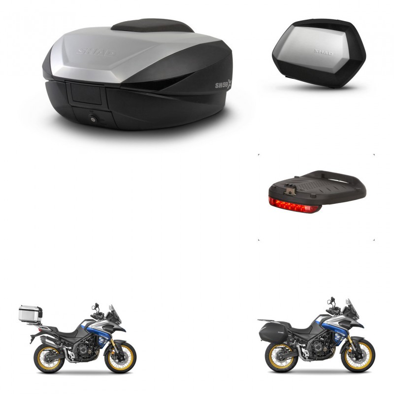 SHAD SH35 PREMIUM suitcases + mounting bracket SH59 trunk accessories 59L KIT-477533