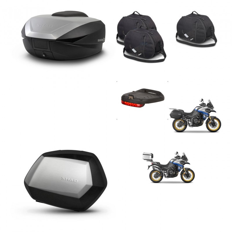 SHAD SH35 PREMIUM suitcases + mounting bracket SH59 trunk accessories 59L KIT-477546