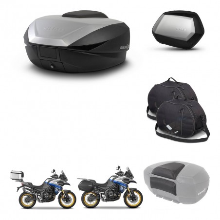 SHAD SH35 PREMIUM suitcases + mounting bracket SH59 trunk accessories 59L KIT-477552