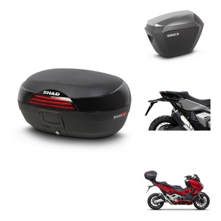 SHAD Maletas sh23 alu + soporte montaje baul SH46 45 L KIT-477577