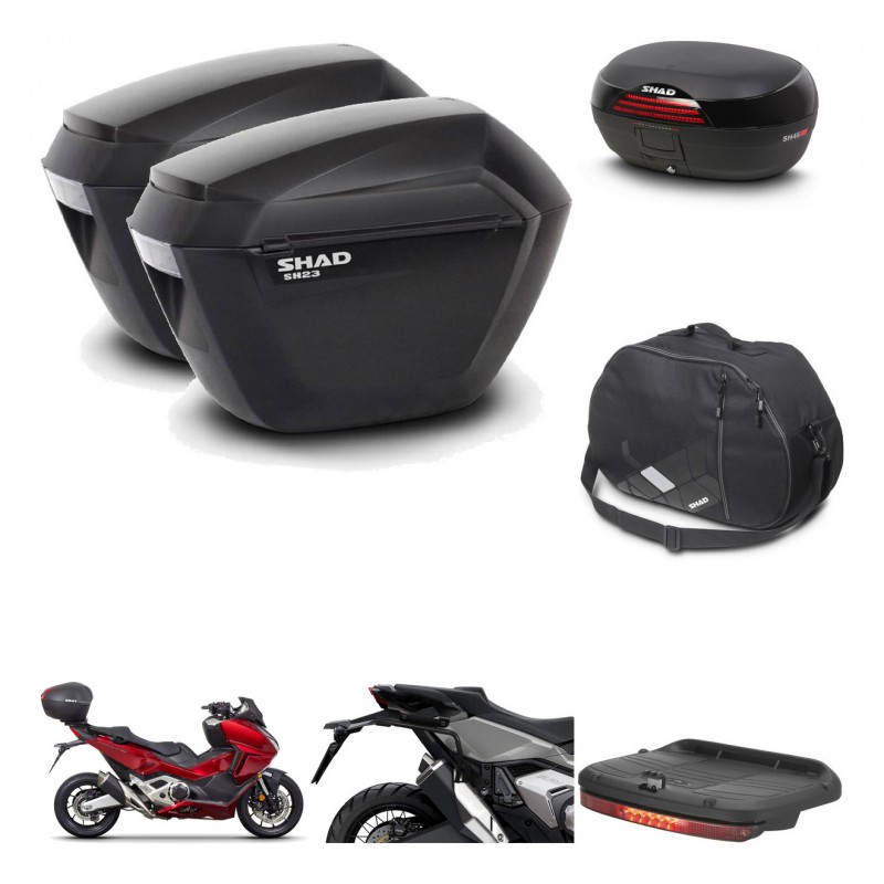 SHAD SH46 trunk + mounting bracket sh23 suitcases accessories 45 L KIT-477592