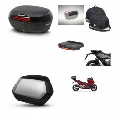 SHAD Maletas SH35 PREMIUM + soporte montaje baul SH46 accesorios 45 L KIT-477606