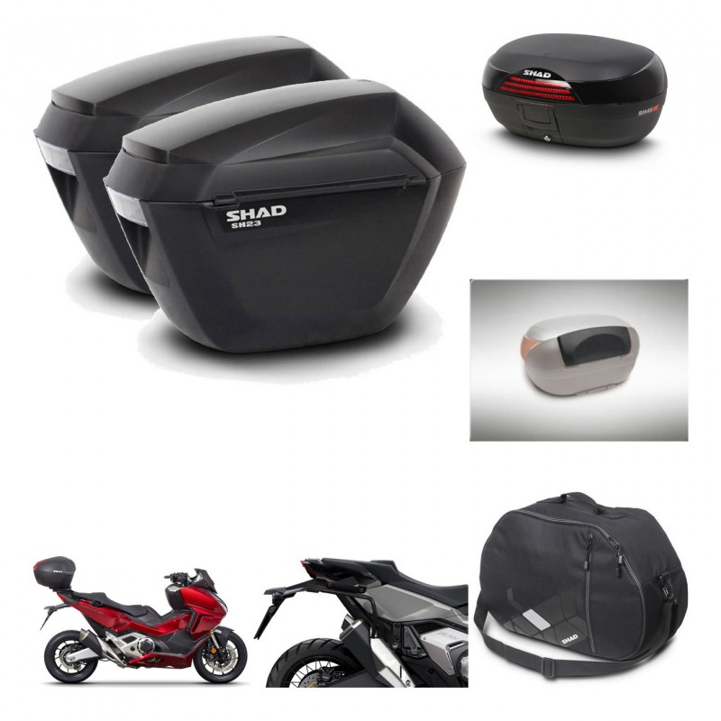 SHAD SH46 trunk + mounting bracket sh23 suitcases accessories 45 L KIT-477610