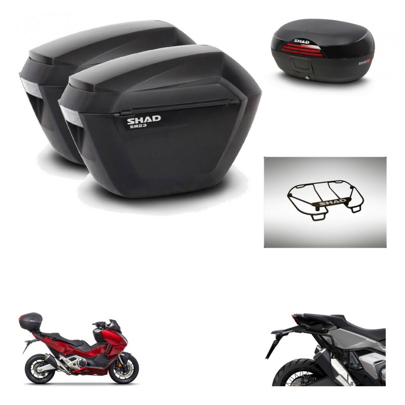 SHAD SH46 trunk + mounting bracket sh23 suitcases accessories 45 L KIT-477622