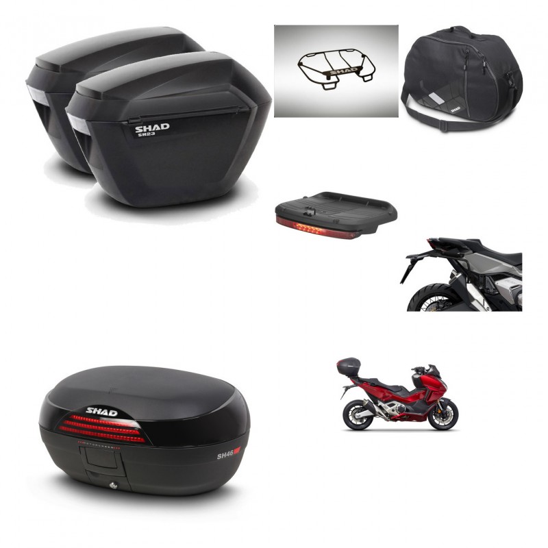 SHAD Baul SH46 + soporte montaje maletas sh23 accesorios 45 L KIT-477640