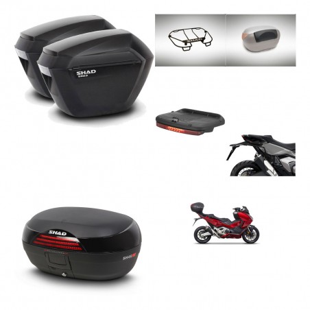 SHAD Baul SH46 + soporte montaje maletas sh23 accesorios 45 L KIT-477652