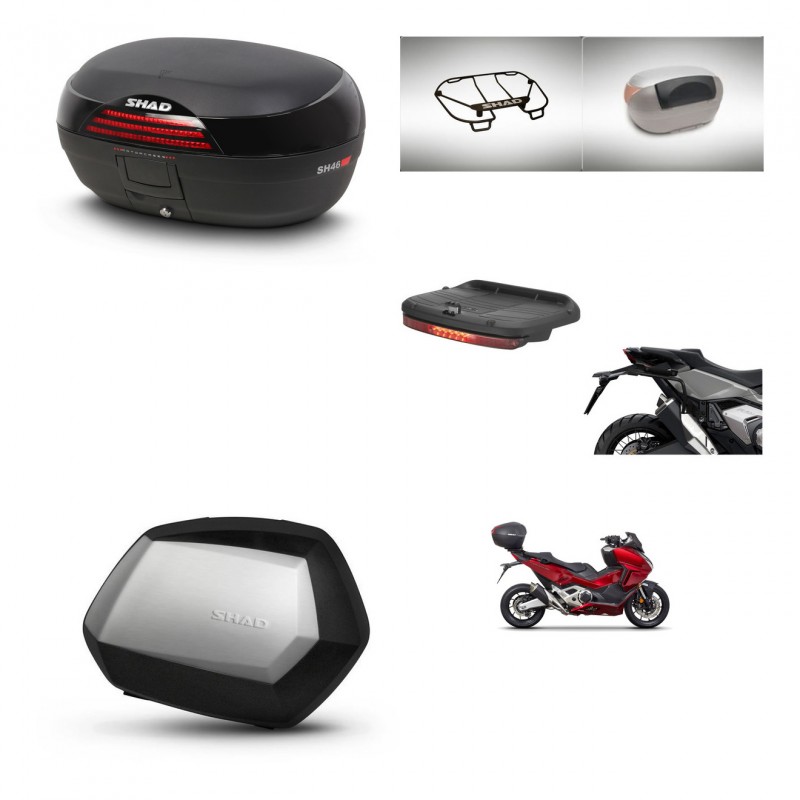 SHAD SH35 PREMIUM suitcases + mounting bracket SH46 trunk accessories 45 L KIT-477653