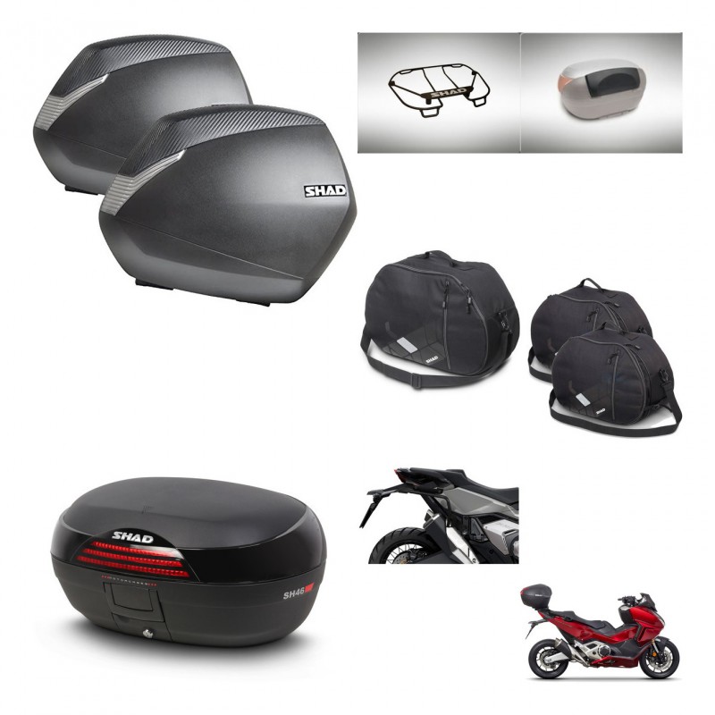 SHAD SH46 trunk + mounting bracket SH36 suitcases accessories 45 L KIT-477657