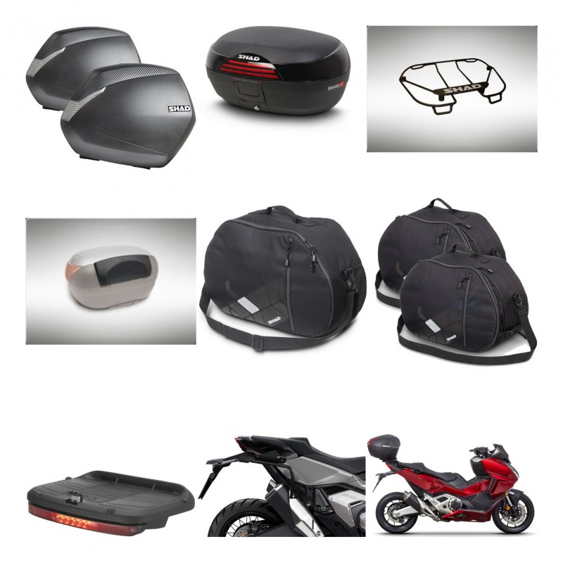 SHAD SH46 trunk + mounting bracket SH36 suitcases accessories 45 L KIT-477663