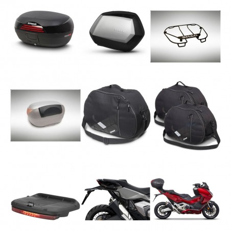 SHAD Maletas SH35 PREMIUM + soporte montaje baul SH46 accesorios 45 L KIT-477666