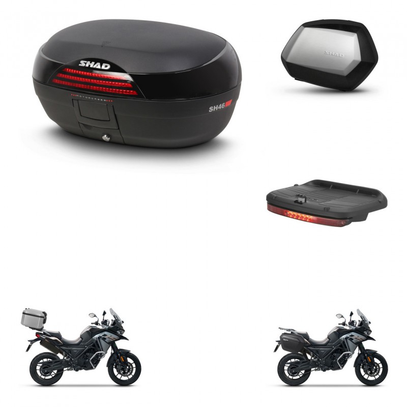 SHAD Maletas SH35 PREMIUM + soporte montaje baul SH46 accesorios 45 L KIT-477677