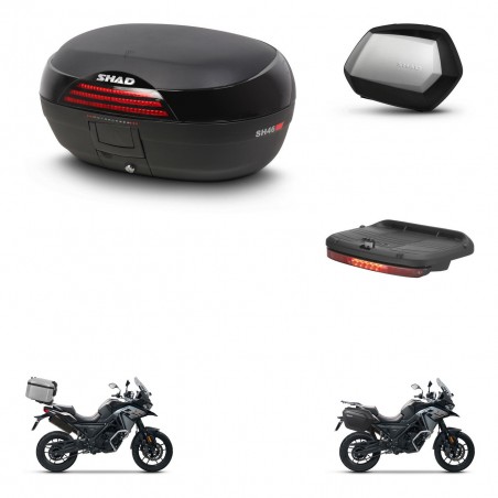 SHAD Maletas SH35 PREMIUM + soporte montaje baul SH46 accesorios 45 L KIT-477677
