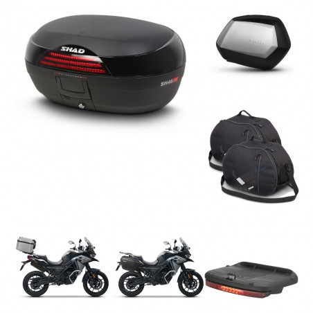 SHAD Maletas SH35 PREMIUM + soporte montaje baul SH46 accesorios 45 L KIT-477678