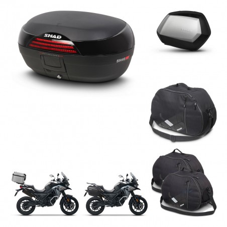 SHAD Maletas SH35 PREMIUM + soporte montaje baul SH46 accesorios 45 L KIT-477684